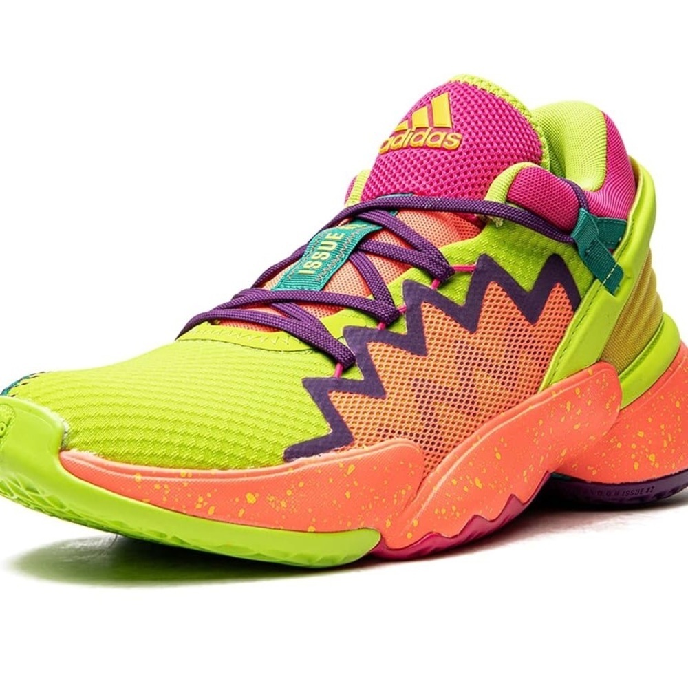 Adidas Kids' Neon Green and Pink Sneakers - Picture 8 of 8
